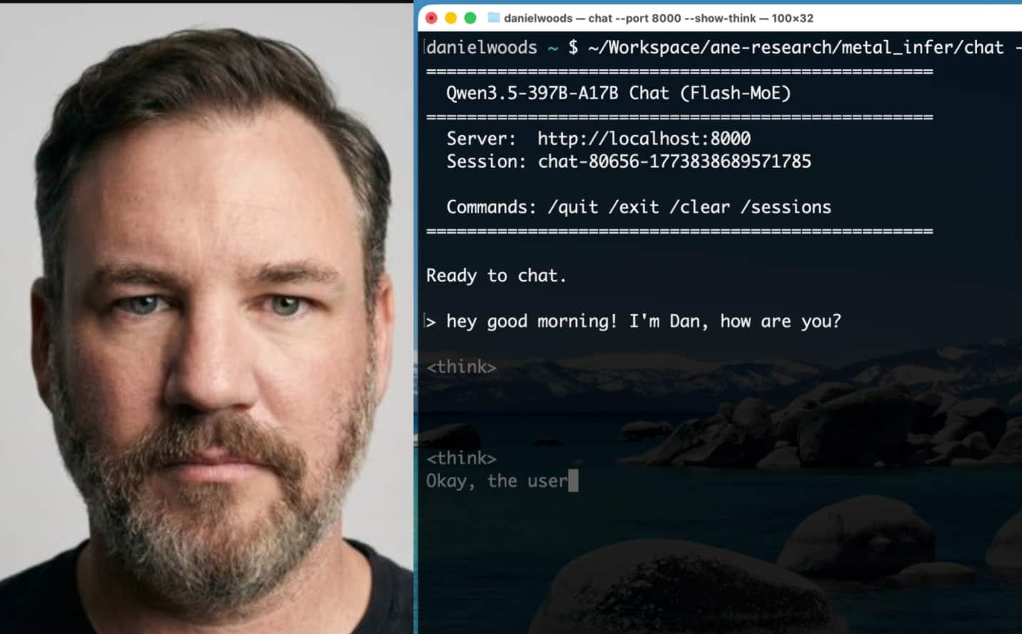 Дэн Вудс, автор Flash-MoE, запустивший 397-миллиардную модель на MacBook Pro