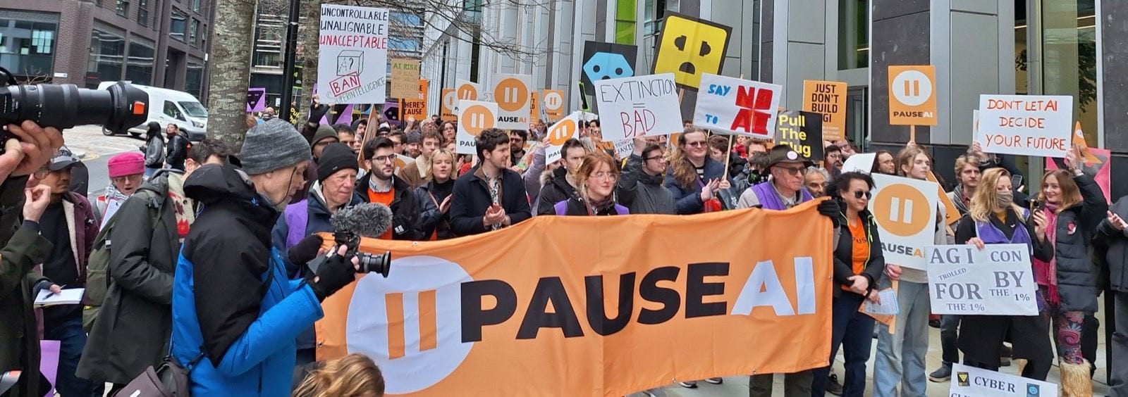 Марш PauseAI в Лондоне 28 февраля 2026 года