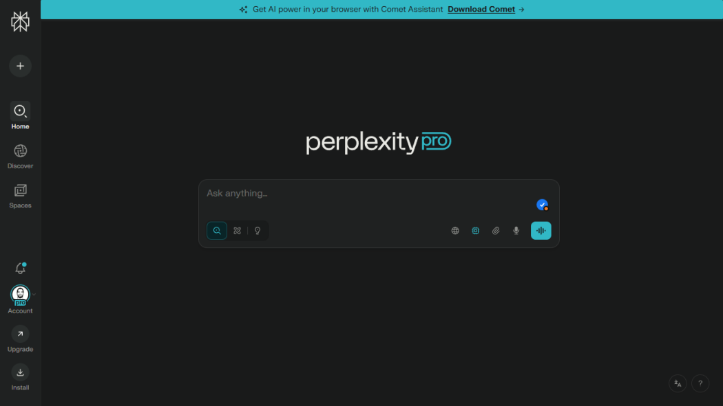 Интерфейс Perplexity AI с результатами поиска и ссылками на источники