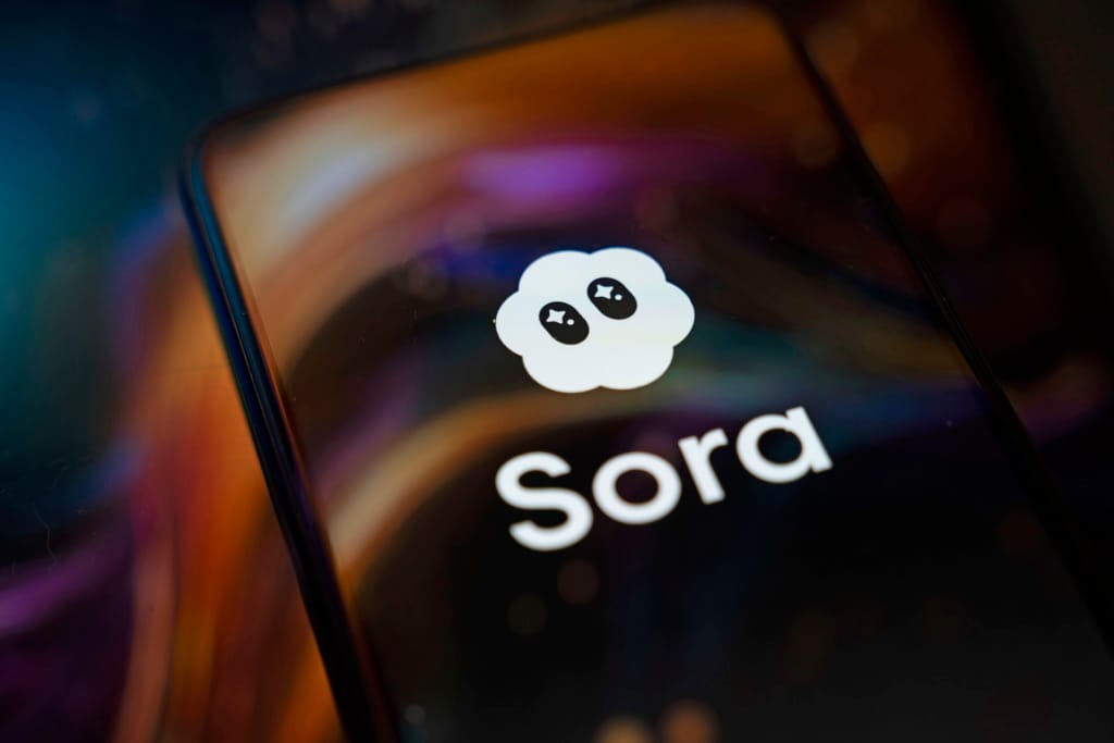Приложение Sora на экране смартфона