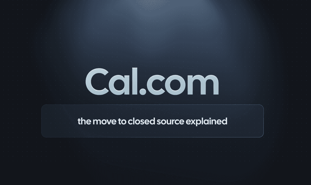 Официальная обложка Cal.com о переходе к закрытому коду
