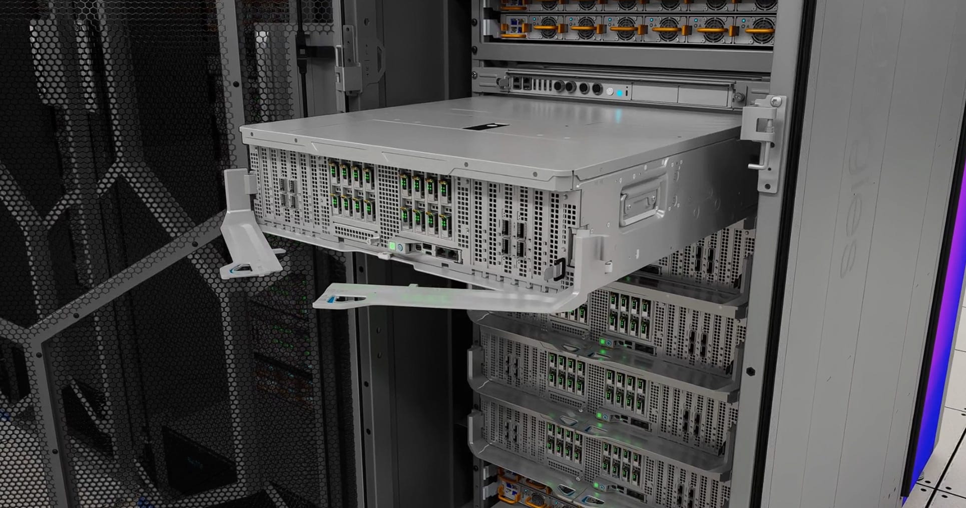 Серверный узел Dell PowerRack в стойке как пример корпоративной инфраструктуры для AI-нагрузок