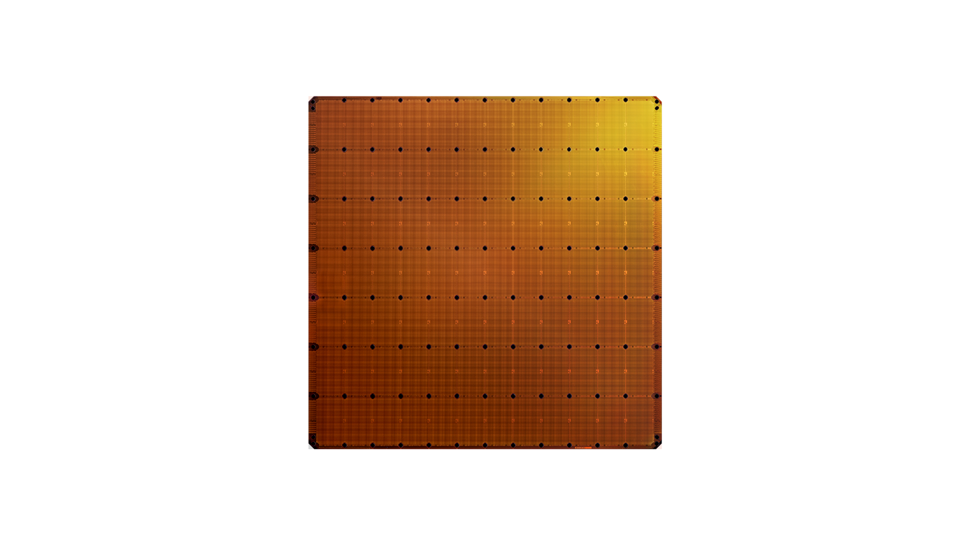 Крупный план чипа Cerebras Wafer-Scale Engine из официального пресс-кита компании