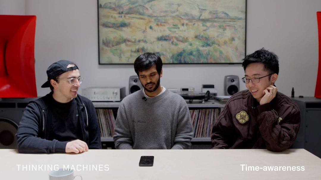 Официальный кадр Thinking Machines с демонстрацией time-awareness в interaction models