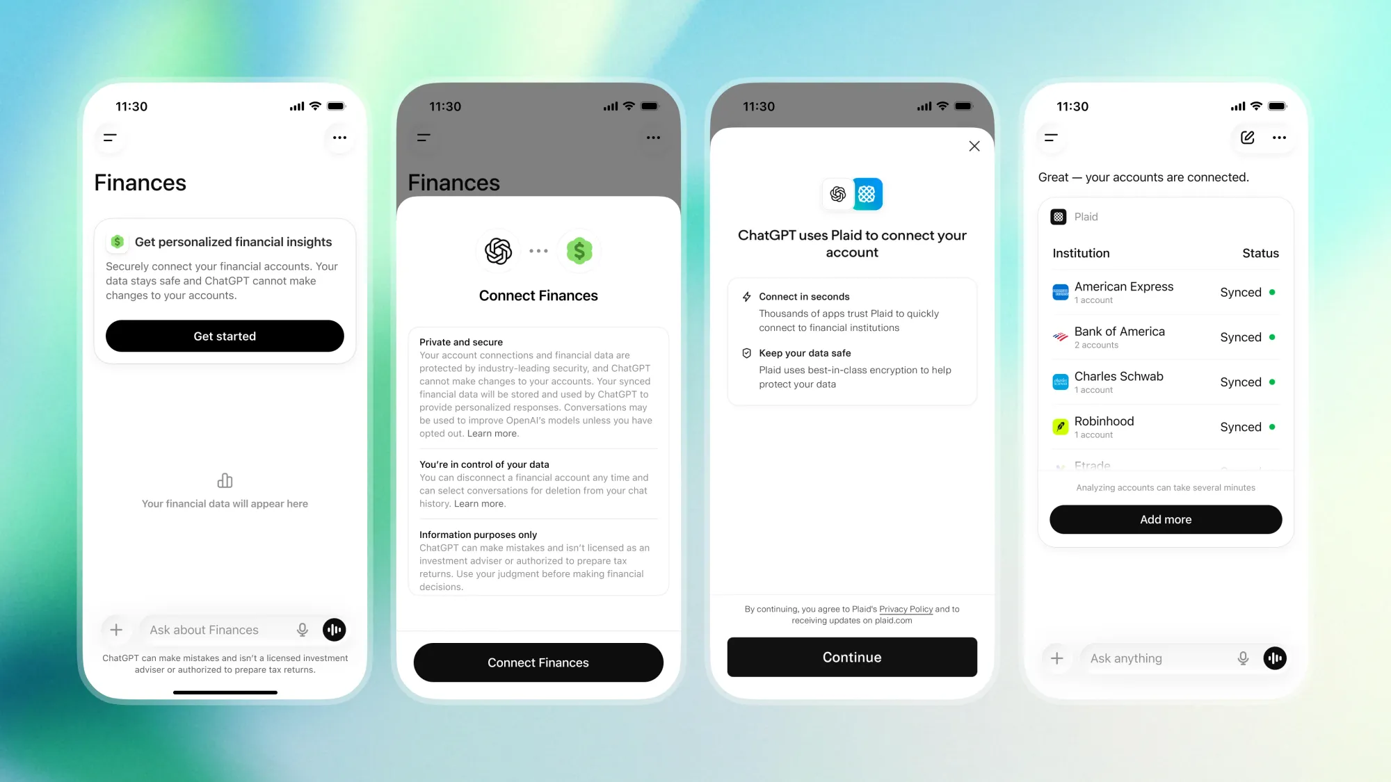 AI-агенты в финансах и подключение банковских счетов в ChatGPT