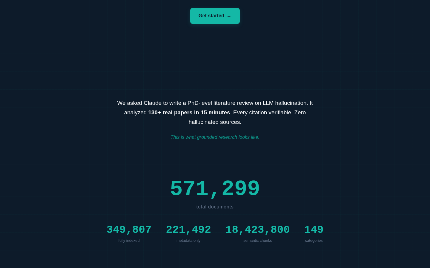 OpenArx: публичная статистика индекса документов и семантических фрагментов