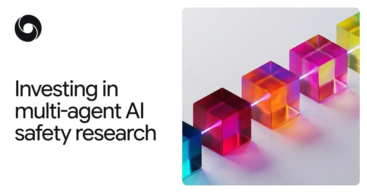 Официальный визуал Google DeepMind к анонсу исследований безопасности многоагентных ИИ-систем