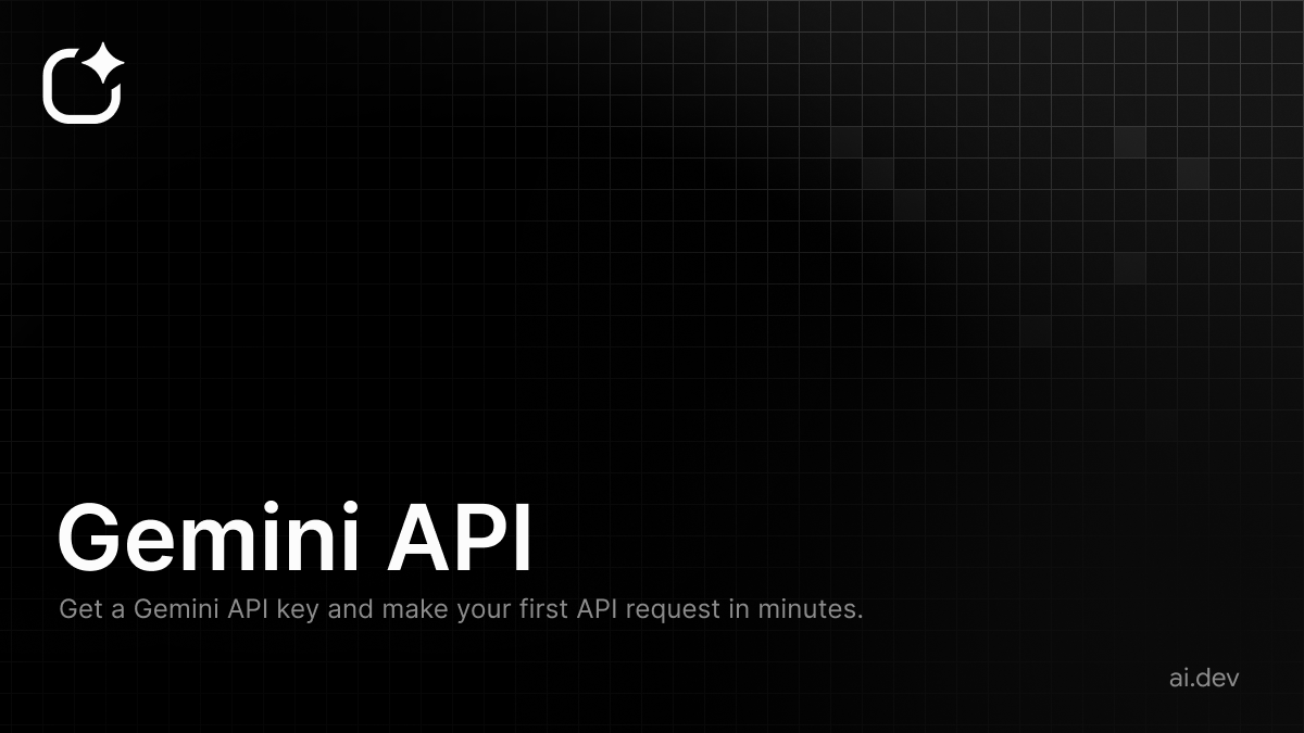 Официальная карточка Google Gemini API