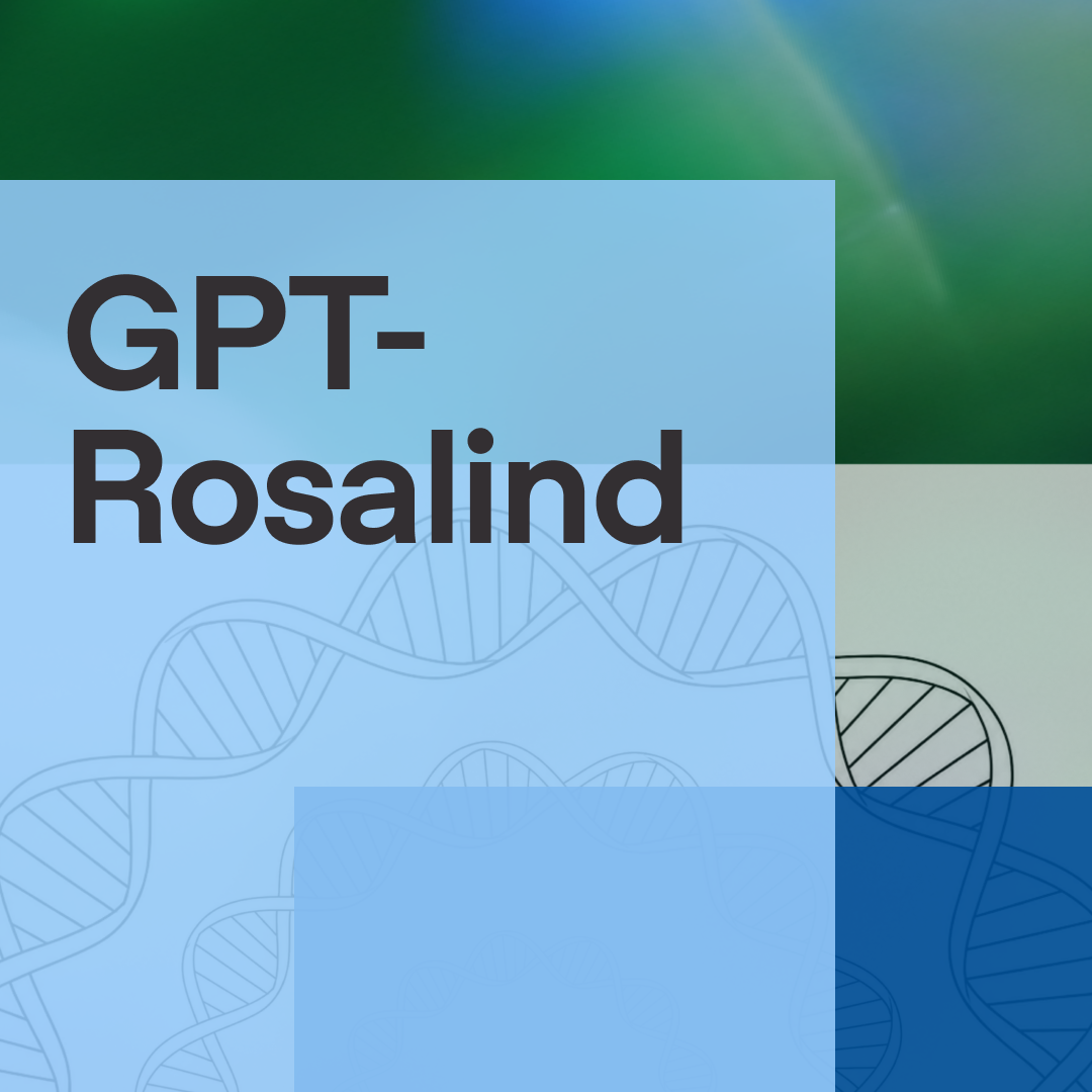 Официальная карточка OpenAI GPT-Rosalind с ДНК-графикой
