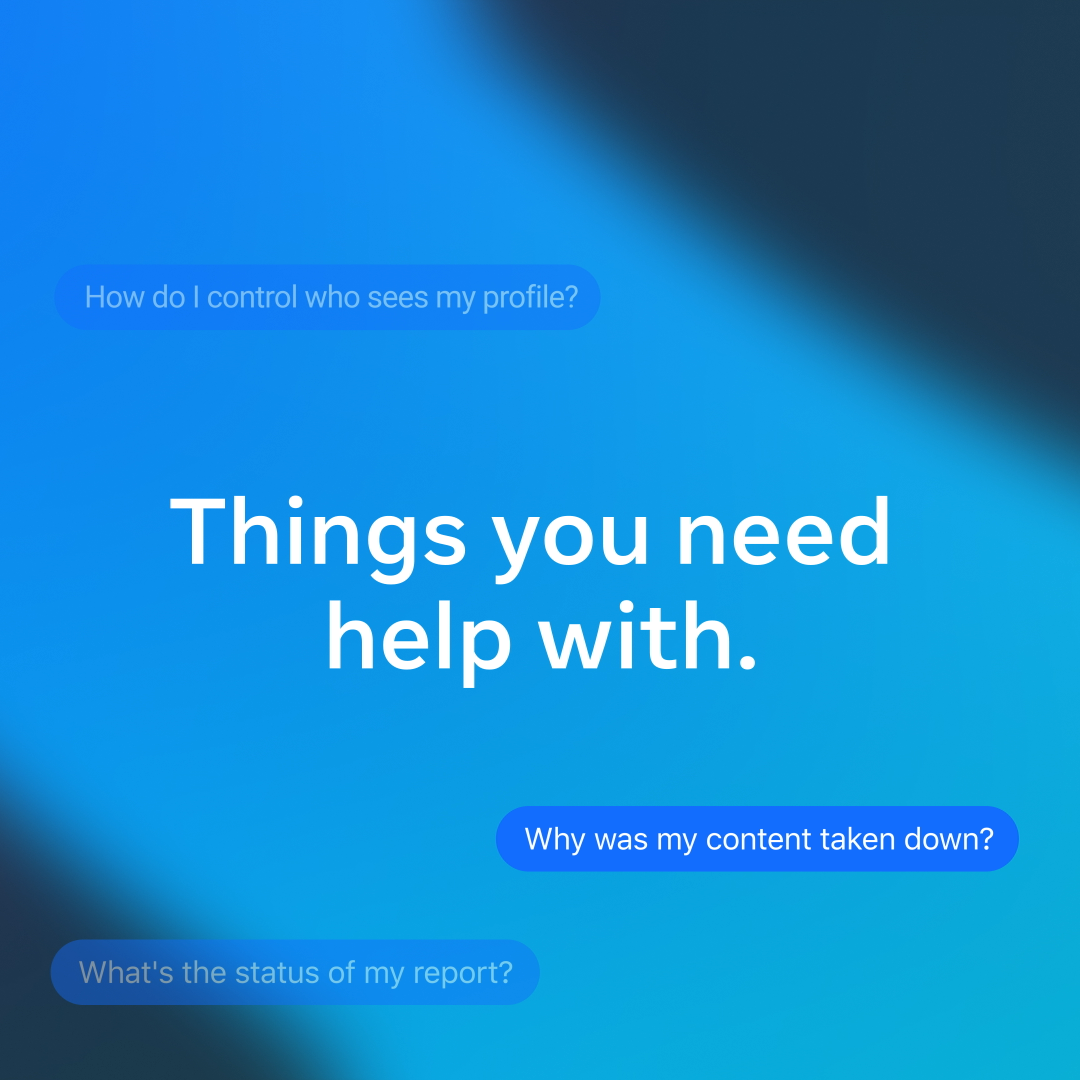 Официальный кадр Meta о Meta AI support assistant для Facebook и Instagram