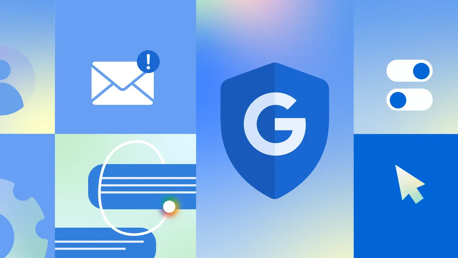 Иллюстрация Google о защите от мошенничества в почте, сообщениях и вебе
