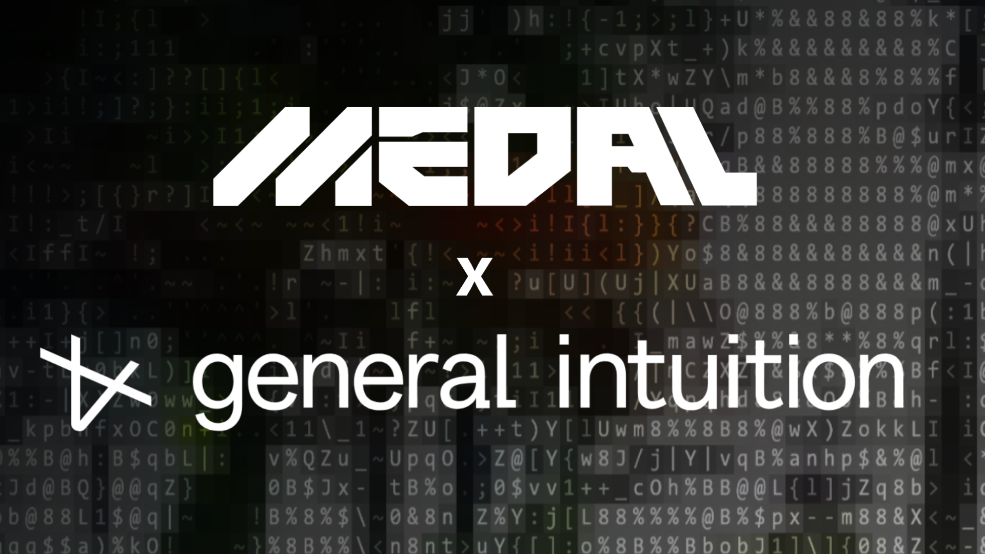 Официальная графика Medal x General Intuition о связи игровых клипов и spatial intelligence