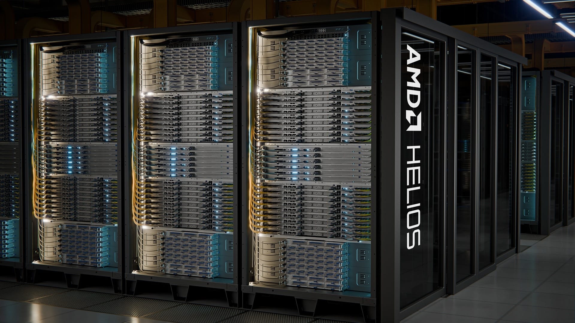 Стойки AMD Helios с ускорителями Instinct MI455X