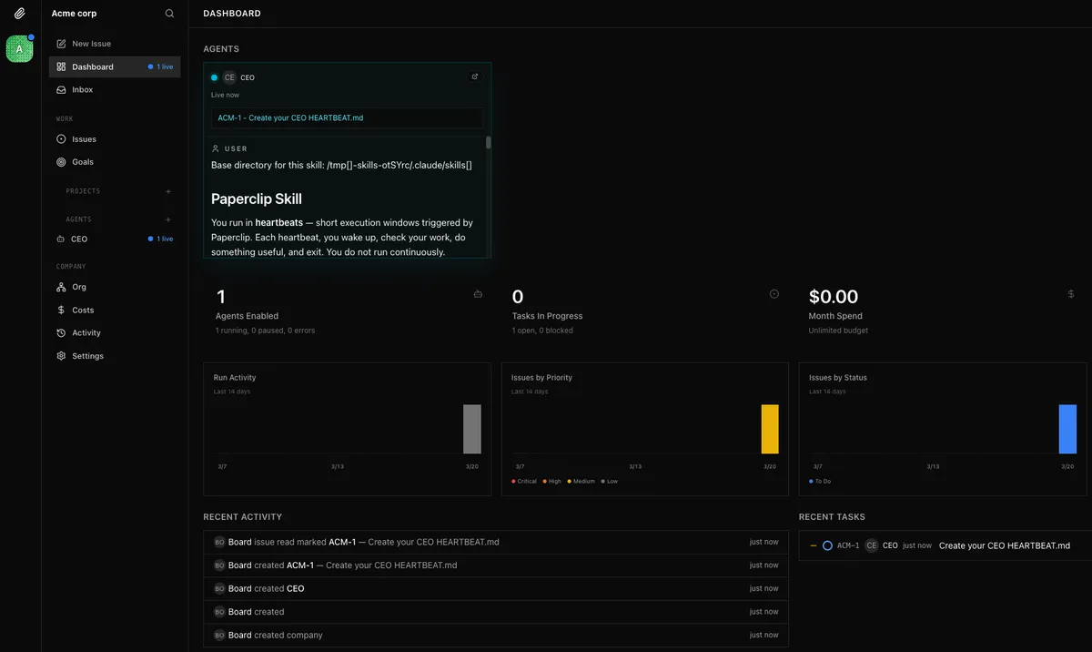 Paperclip: ИИ-компания из 8 агентов — что пошло не так и почему это будущее