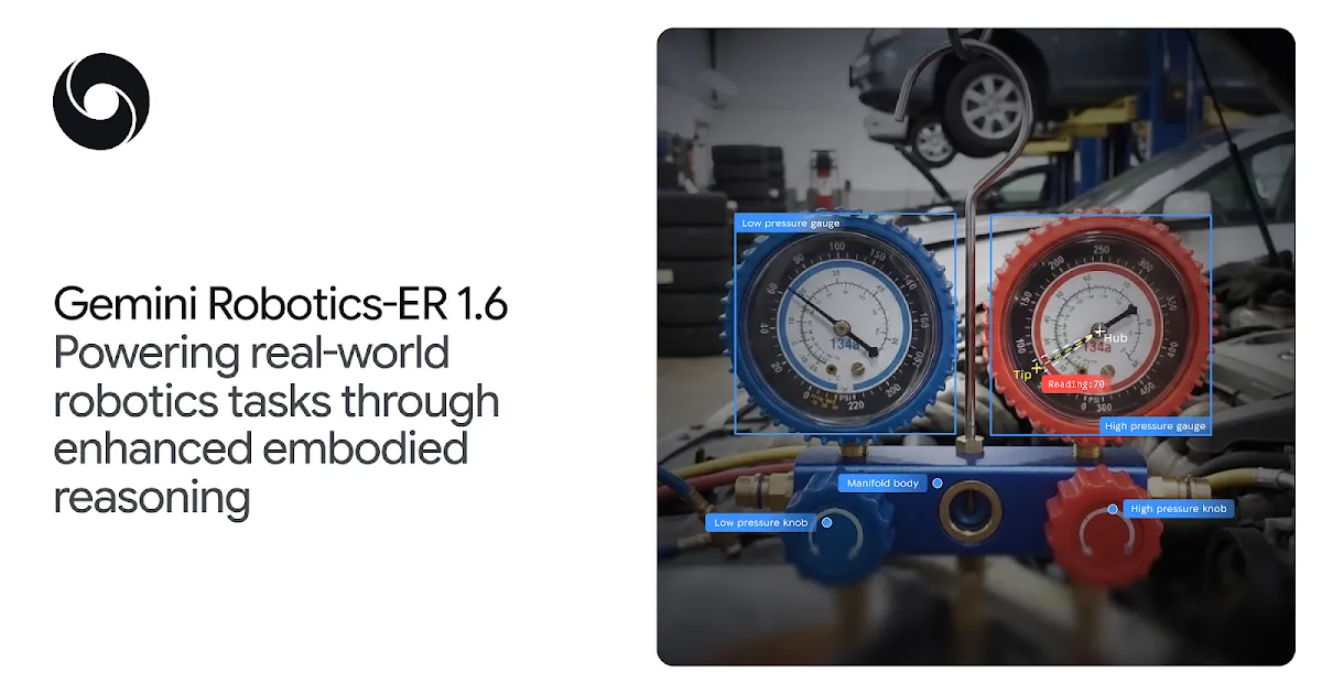 Gemini Robotics-ER 1.6 от Google DeepMind для чтения приборов роботами