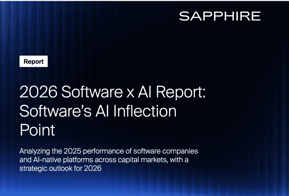 Обложка отчёта Sapphire Ventures 2026 Software x AI Report