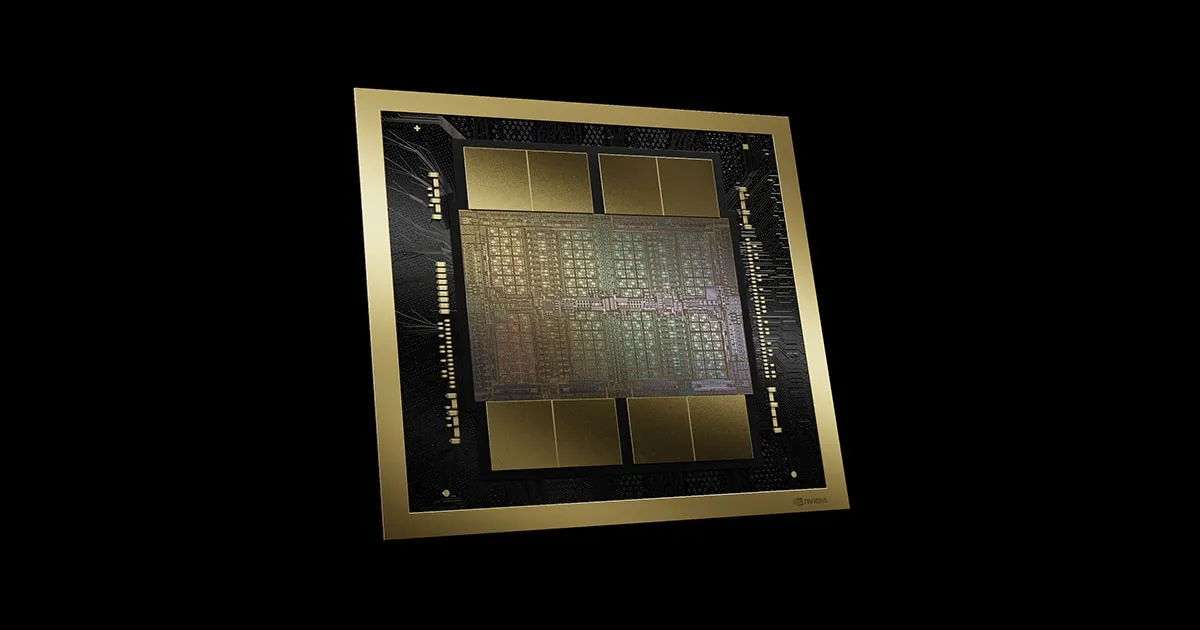 Официальное изображение чипа NVIDIA Blackwell