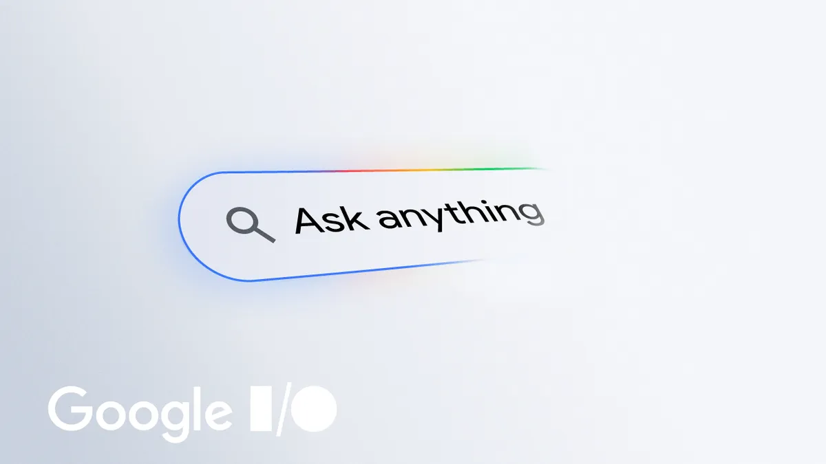 Google Search в контексте трендов ИИ 2026: промо-кадр с запросом Ask anything