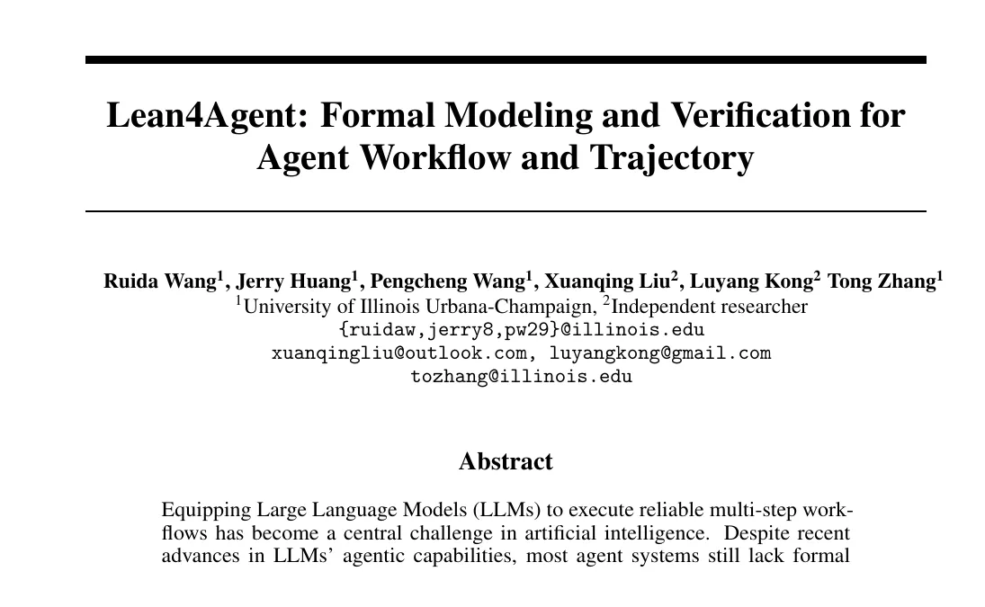 Титульная страница arXiv-статьи Lean4Agent