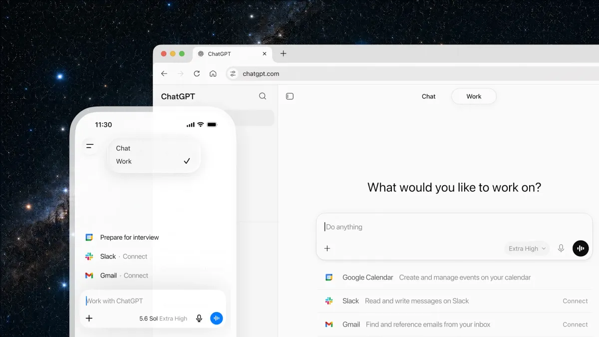 ChatGPT Work OpenAI как рабочая агентная среда для документов, задач и подключённых приложений