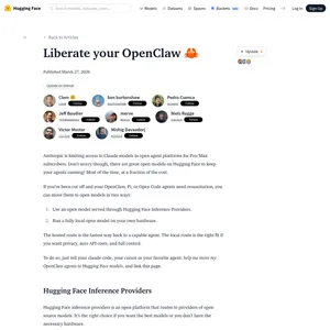 Настройка OpenClaw с открытыми моделями через Hugging Face