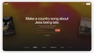 Интерфейс Suno AI — генерация музыки с помощью нейросети