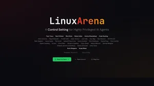 Главная страница LinuxArena о контроле высокопривилегированных AI-агентов