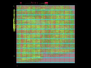 GDSII-план VerCore из статьи IEEE Spectrum о системе Verkor Design Conductor
