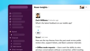 Скриншот OpenAI Workspace Agents: агент отвечает в Slack на запрос о пользовательской обратной связи