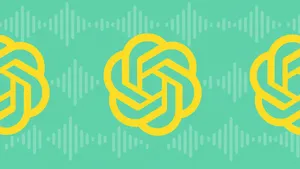 OpenAI купила Weights.gg: логотип OpenAI на фоне аудиоволн о voice cloning