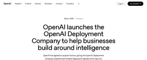 Официальный анонс OpenAI Deployment Company на сайте OpenAI от 11 мая 2026 года