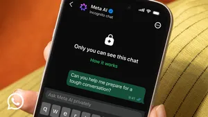 Официальная обложка Incognito Chat Meta AI в WhatsApp от Meta