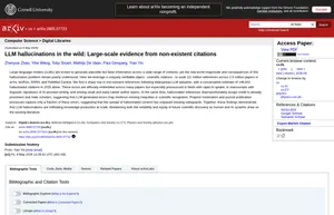 Страница arXiv с исследованием о галлюцинированных ссылках и AI-slop в научных работах