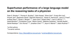 OpenAI o1 в Harvard-исследовании по ER-triage: первая страница статьи Science