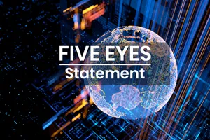 Официальное изображение NCSC Five Eyes Statement к заявлению о киберрисках frontier AI