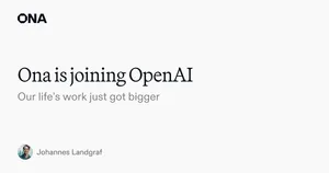 Официальная карточка Ona is joining OpenAI к объявлению о сделке OpenAI и Ona