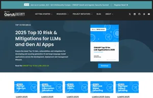 Страница OWASP GenAI Security Project с Top 10 рисков для LLM-приложений 2025 года