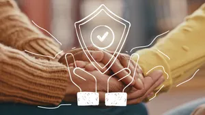 Meta safety-бенчмарки чат-ботов: изображение о подростковой AI-безопасности с защитным щитом