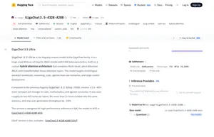 Карточка модели GigaChat 3.5 Ultra на Hugging Face