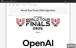OpenAI на AtCoder World Tour Finals 2026 Algorithm