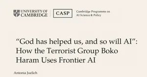 Обложка отчёта CASP про ИИ-чатботы и терроризм: Boko Haram и передовые ИИ-системы