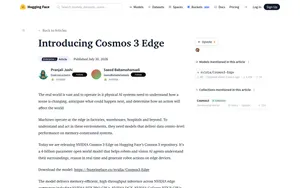 Официальная страница релиза NVIDIA Cosmos 3 Edge на Hugging Face