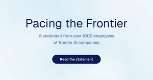 Официальная обложка заявления Pacing the Frontier о международной координации разработки ИИ