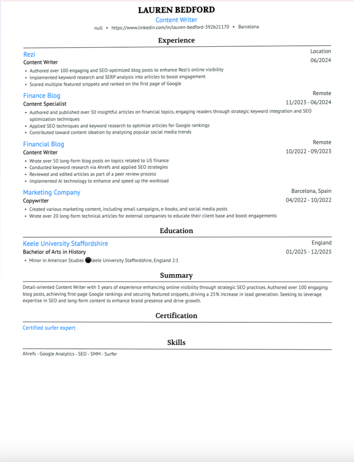 Как составить резюме с помощью ИИ: пошаговое руководство