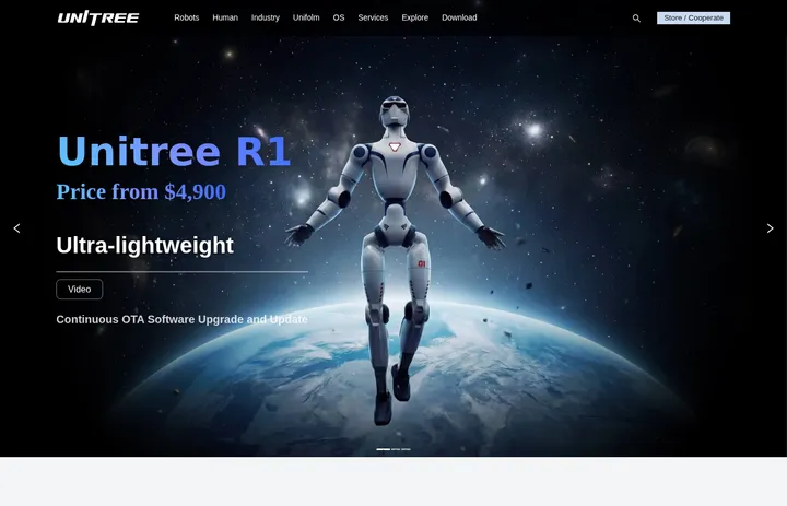 Гуманоидный робот Unitree R1 для разработчиков и ранних покупателей