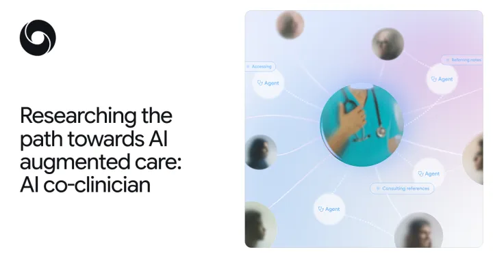 Официальный визуал Google DeepMind для AI co-clinician