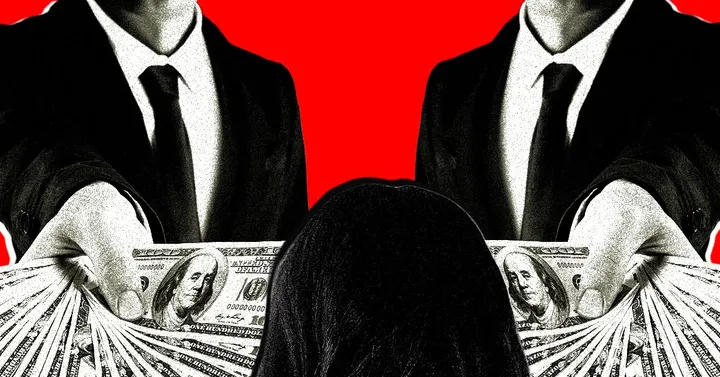 Иллюстрация WIRED к материалу о кампании Build American AI и оплате инфлюенсеров