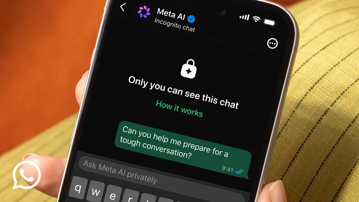 Официальная обложка Incognito Chat Meta AI в WhatsApp от Meta