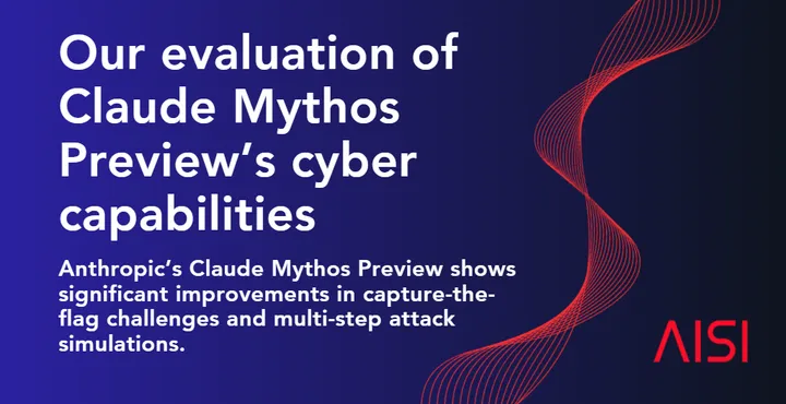 Официальный визуал AISI к оценке Claude Mythos Preview в кибертестах