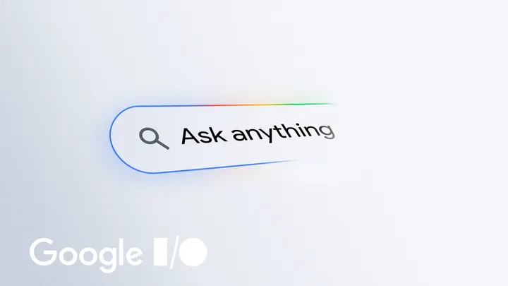 Google Search в контексте трендов ИИ 2026: промо-кадр с запросом Ask anything